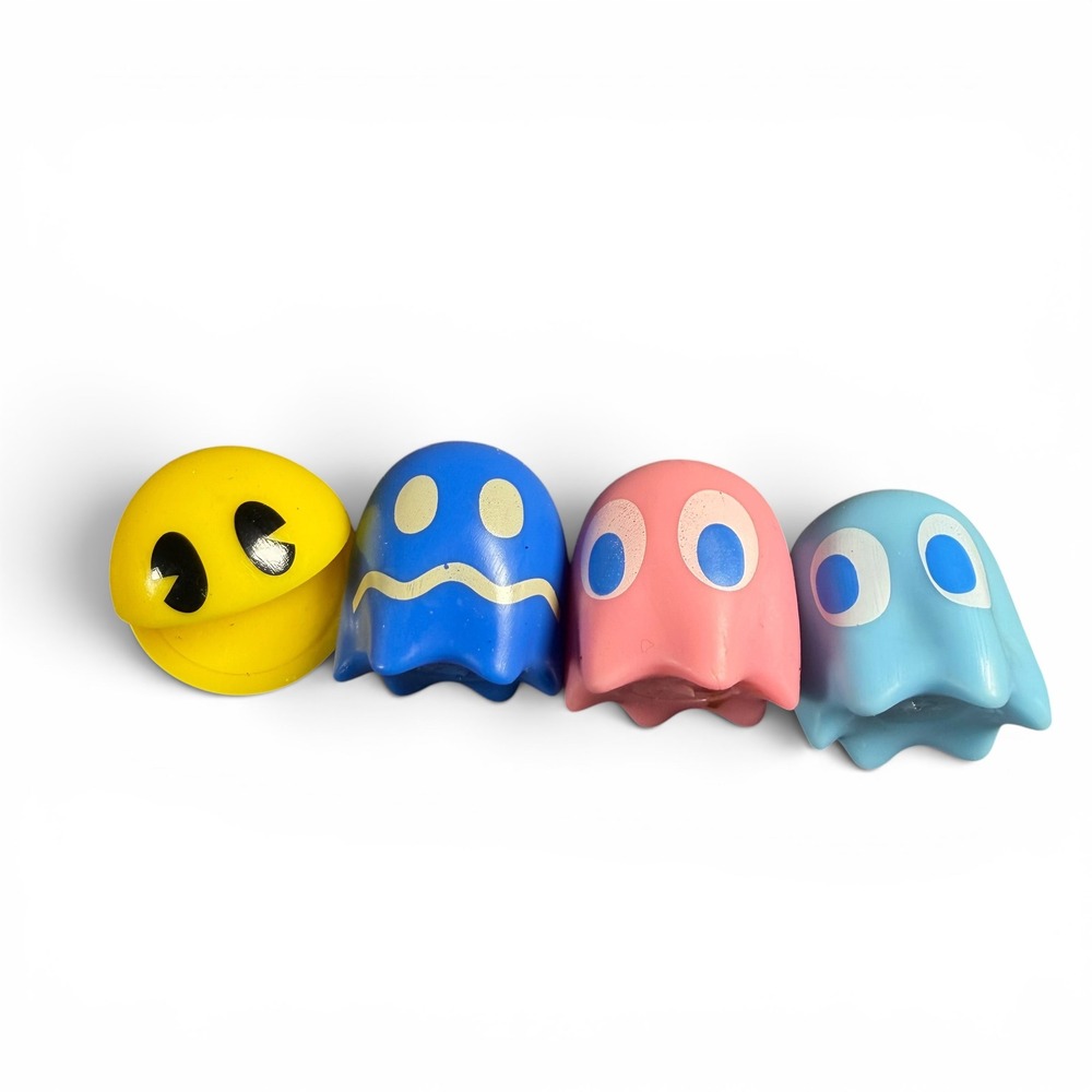 Pac-Man Ghost Squad Mini Figures Set Bandai Namco BNEI Inky Pinky Bashful PVC